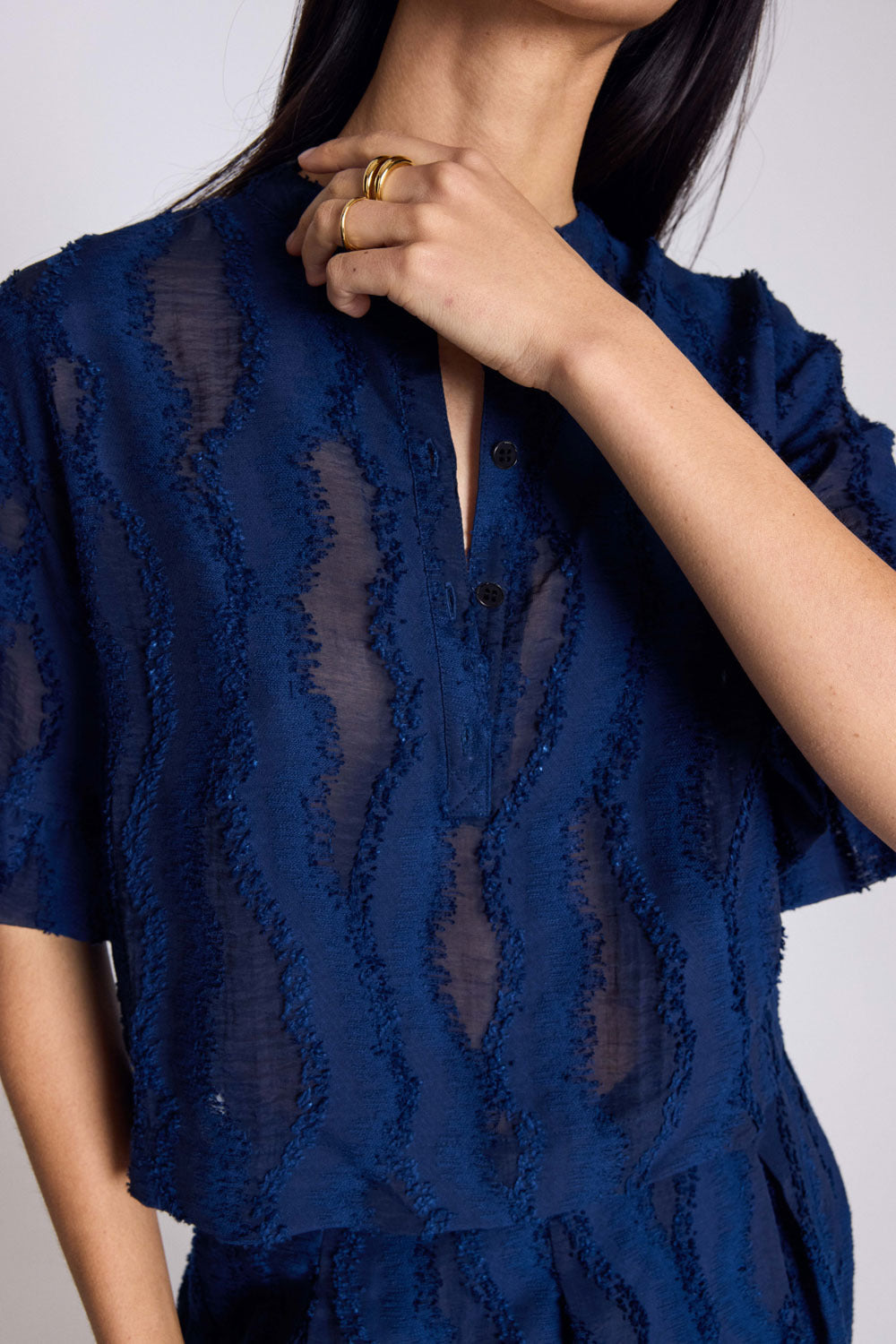 Blouse Constantine navy blue