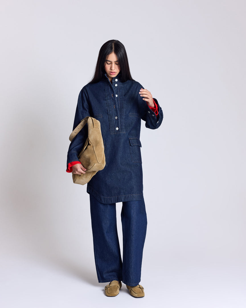Dress Claire blue brut