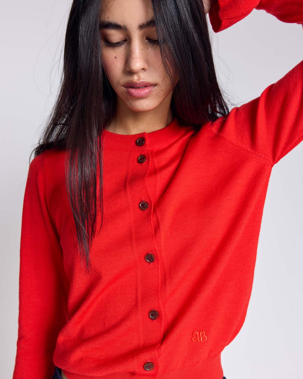 Red Rosalie Cardigan
