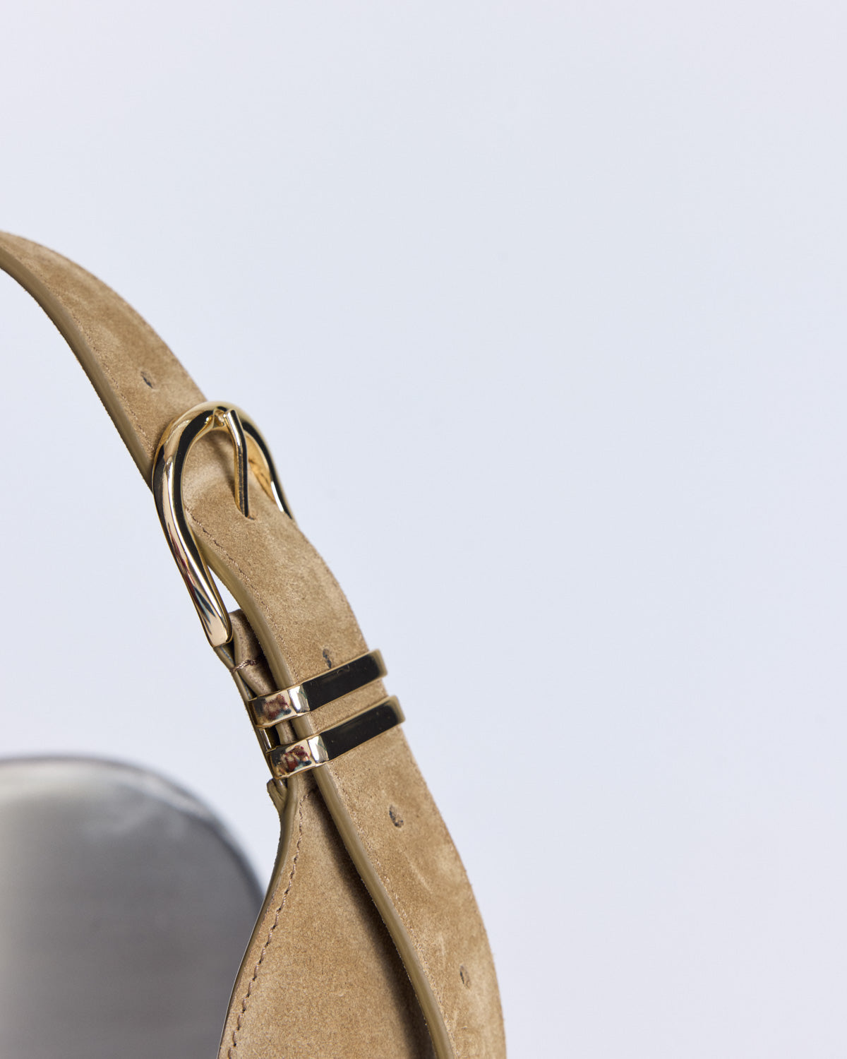 Gala bag in khaki split leather