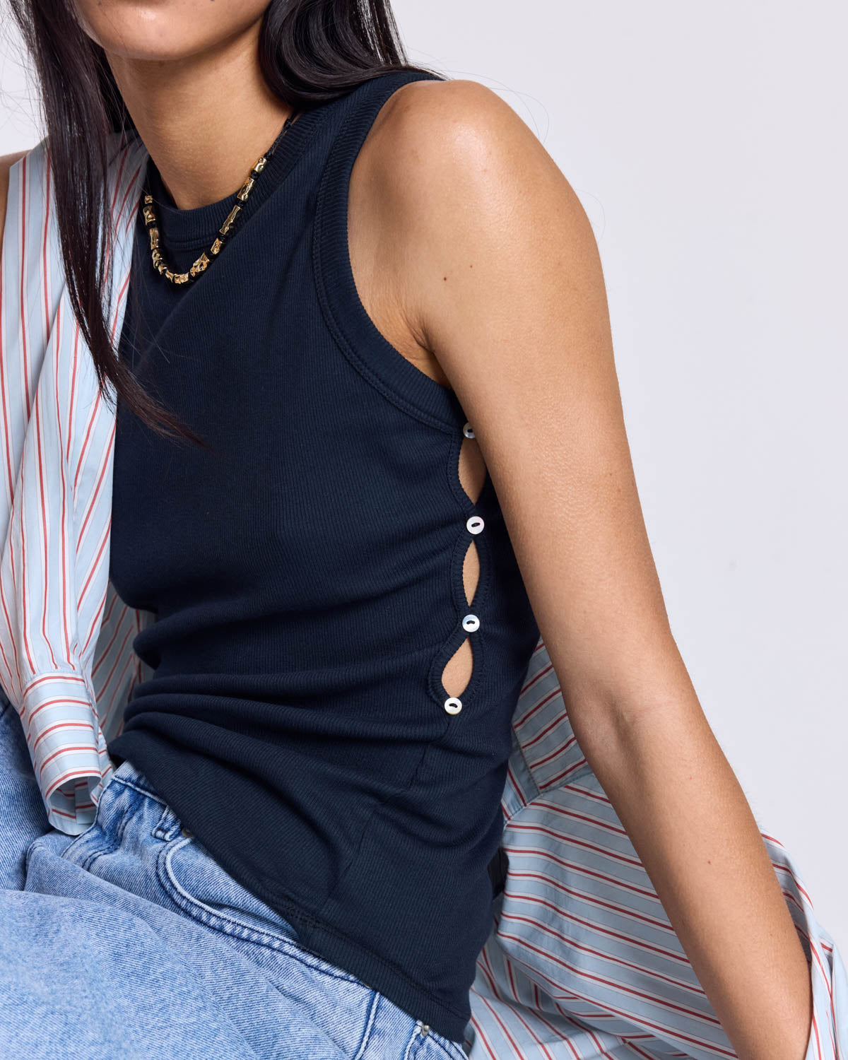 Top Oria bleu marine
