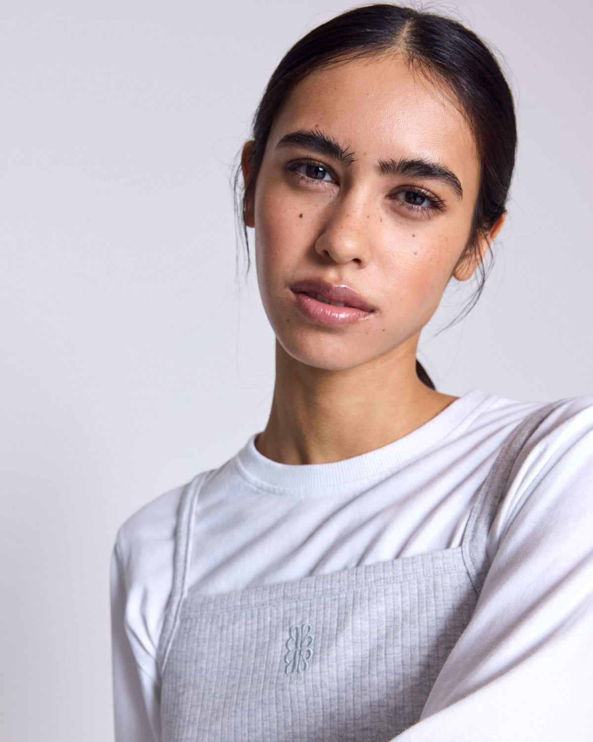 Grey heather Vida top