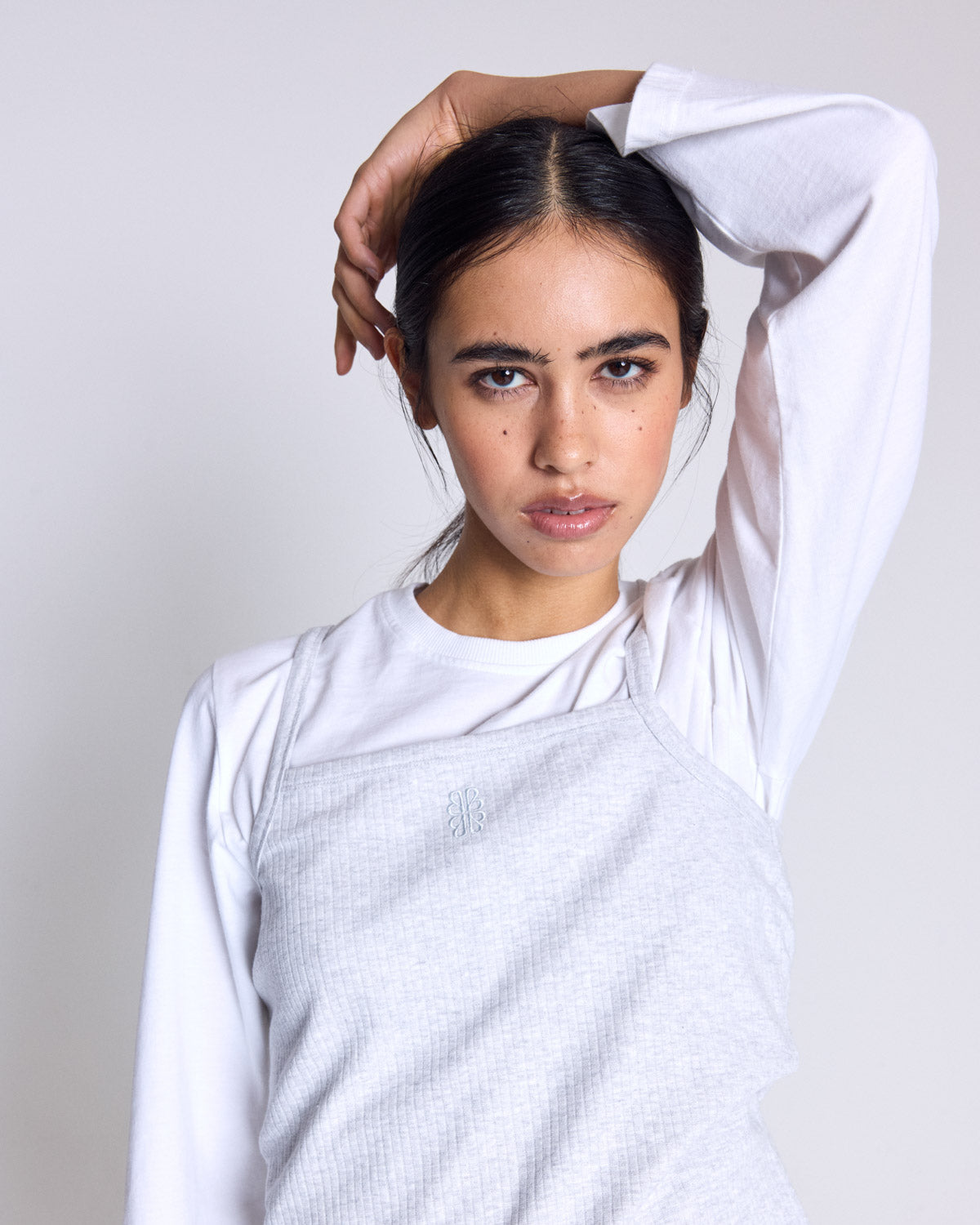 Grey heather Vida top