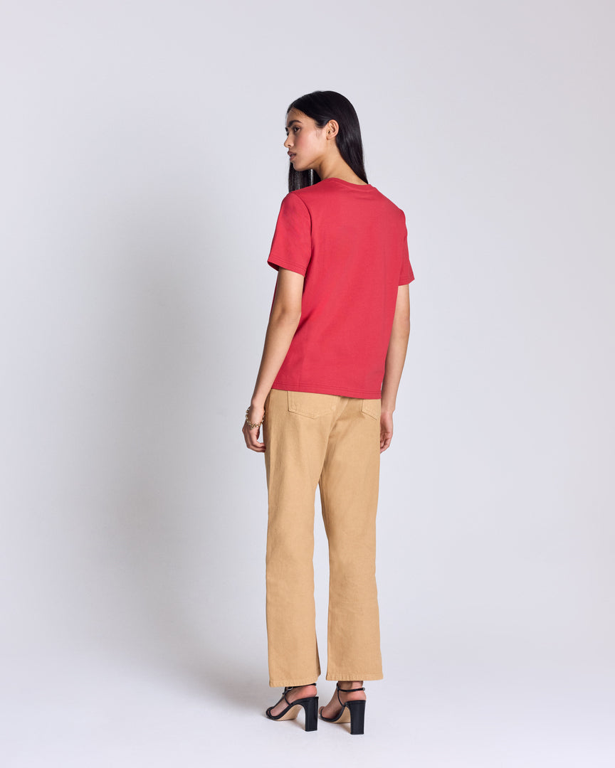 Tee-shirt Bree brodé terracotta