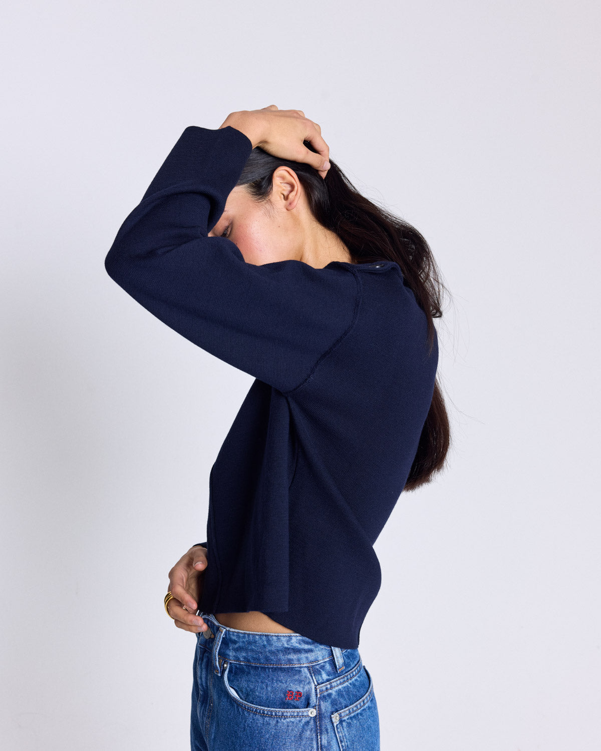 Edna navy blue sweater