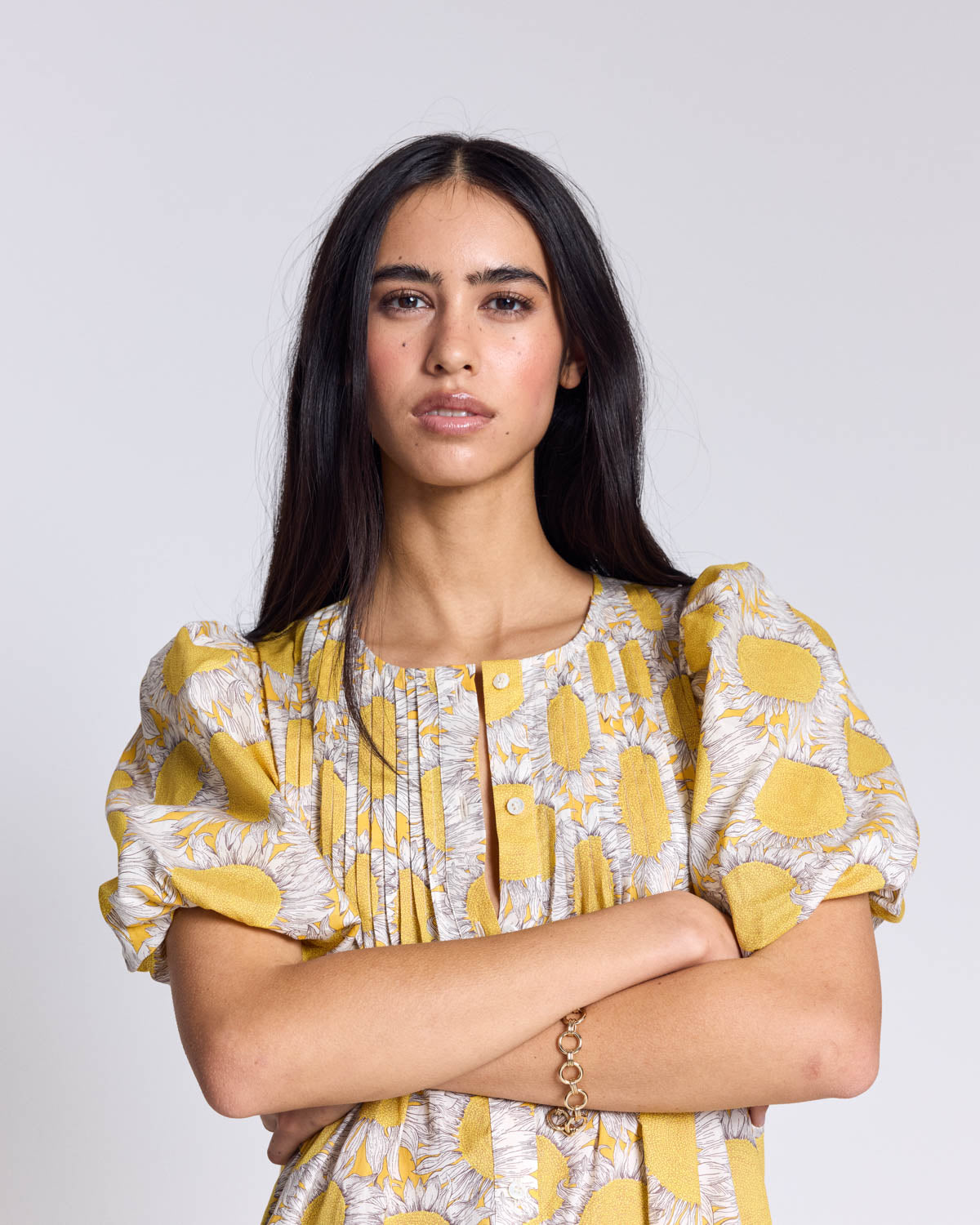 Lavanda dress with Liberty sunflower print