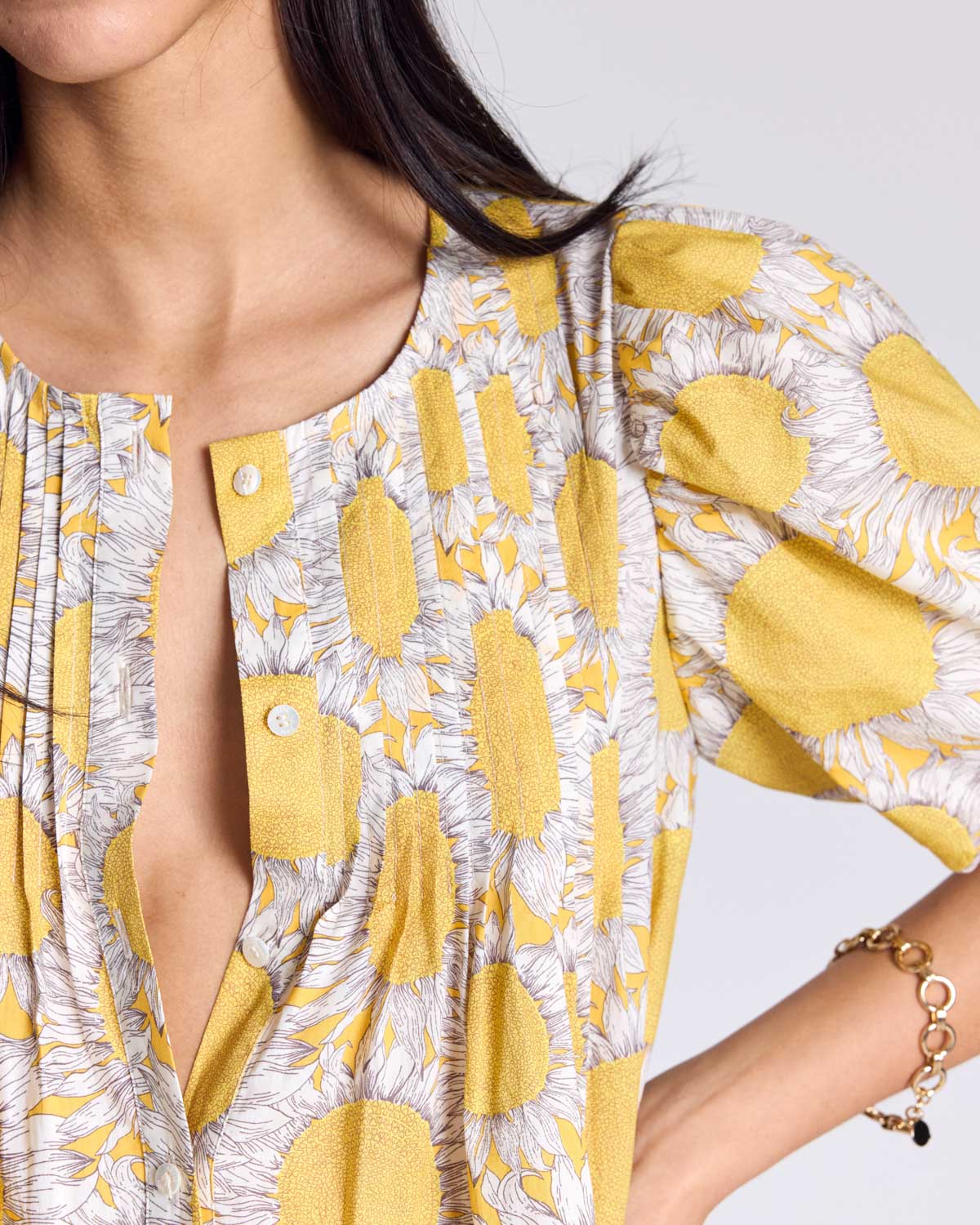 Lavanda dress with Liberty sunflower print