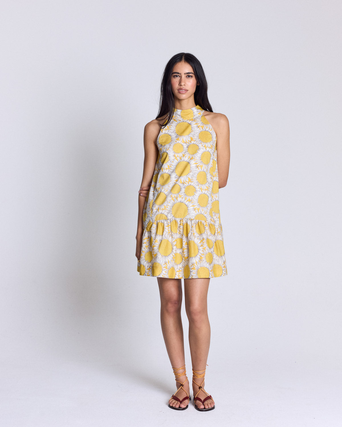 Kleid Elisabeth bedruckt Liberty tournesols gelb
