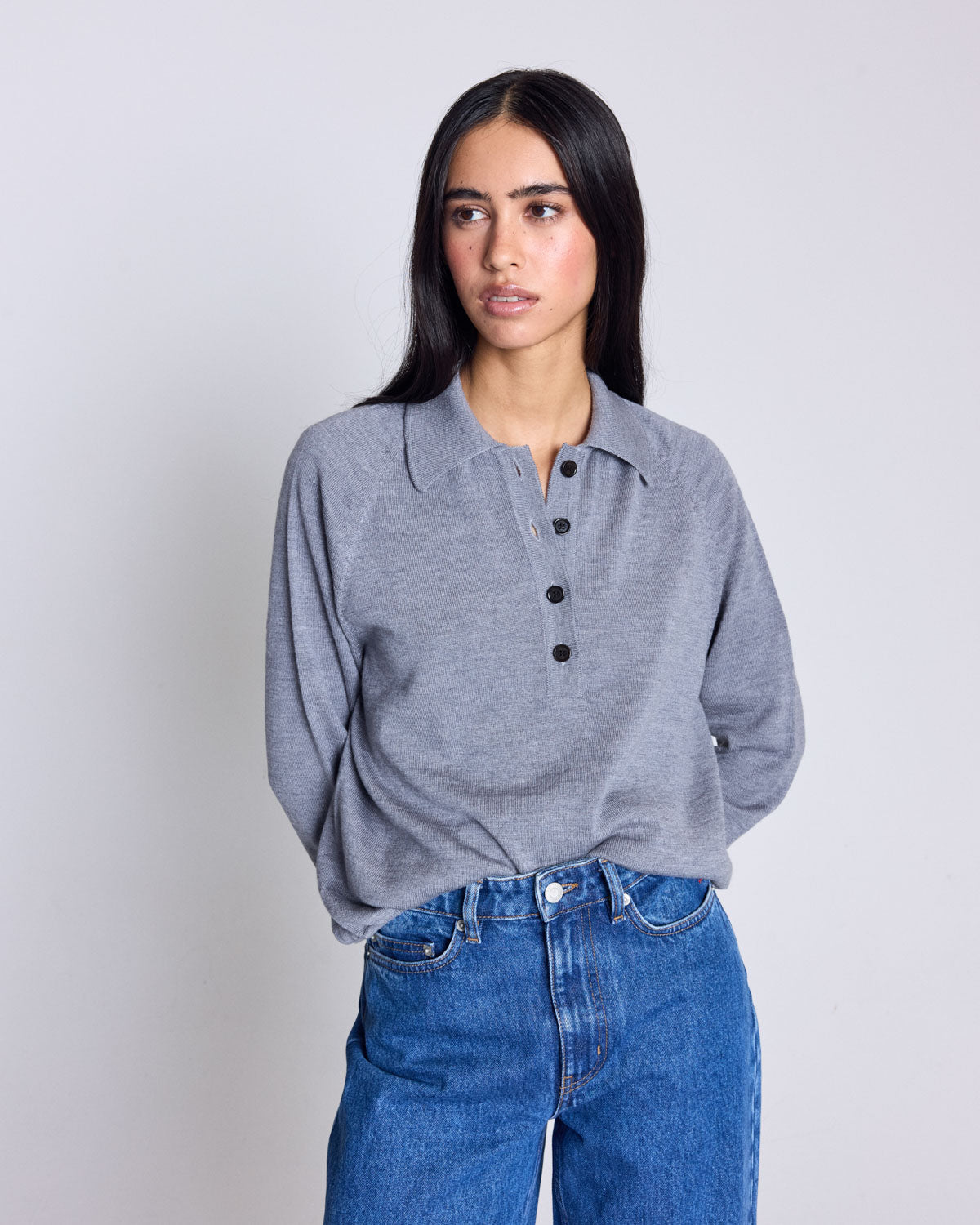 Marl grey Victor jumper
