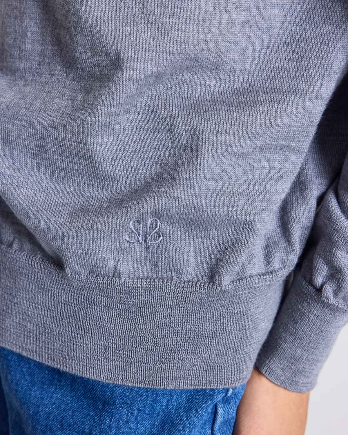 Marl grey Victor jumper