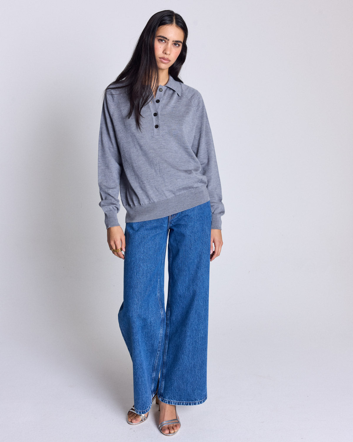 Marl grey Victor jumper