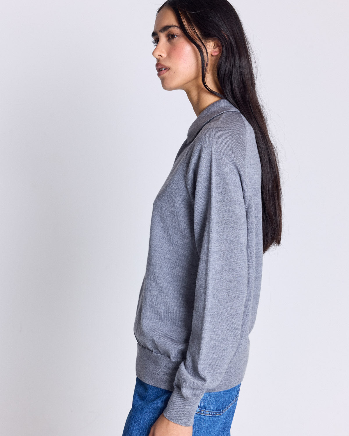 Marl grey Victor jumper