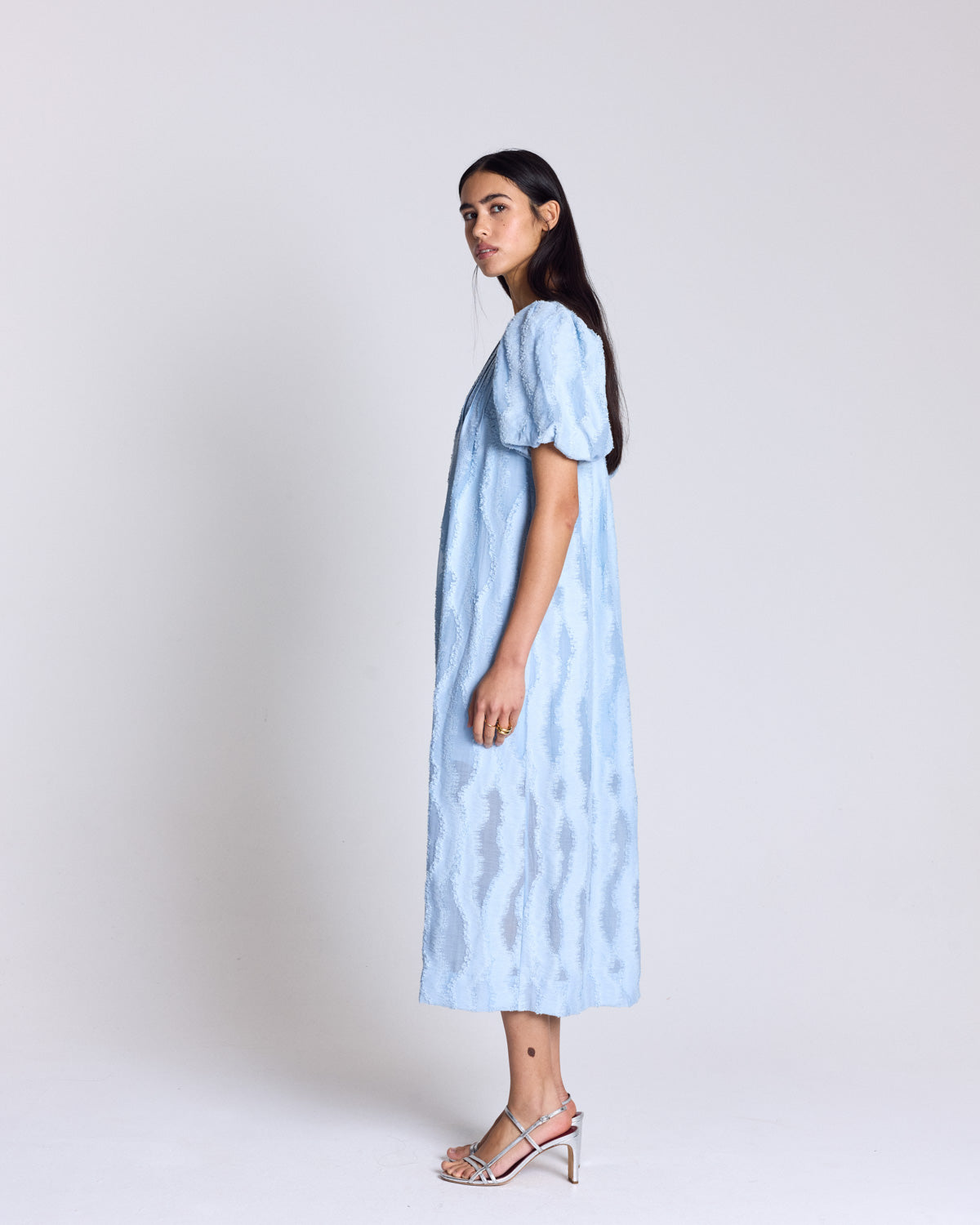Dress Lavanda sky blue textured