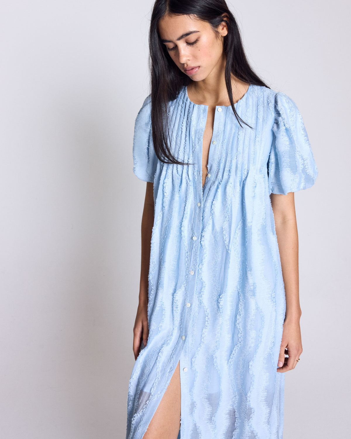 Dress Lavanda sky blue textured