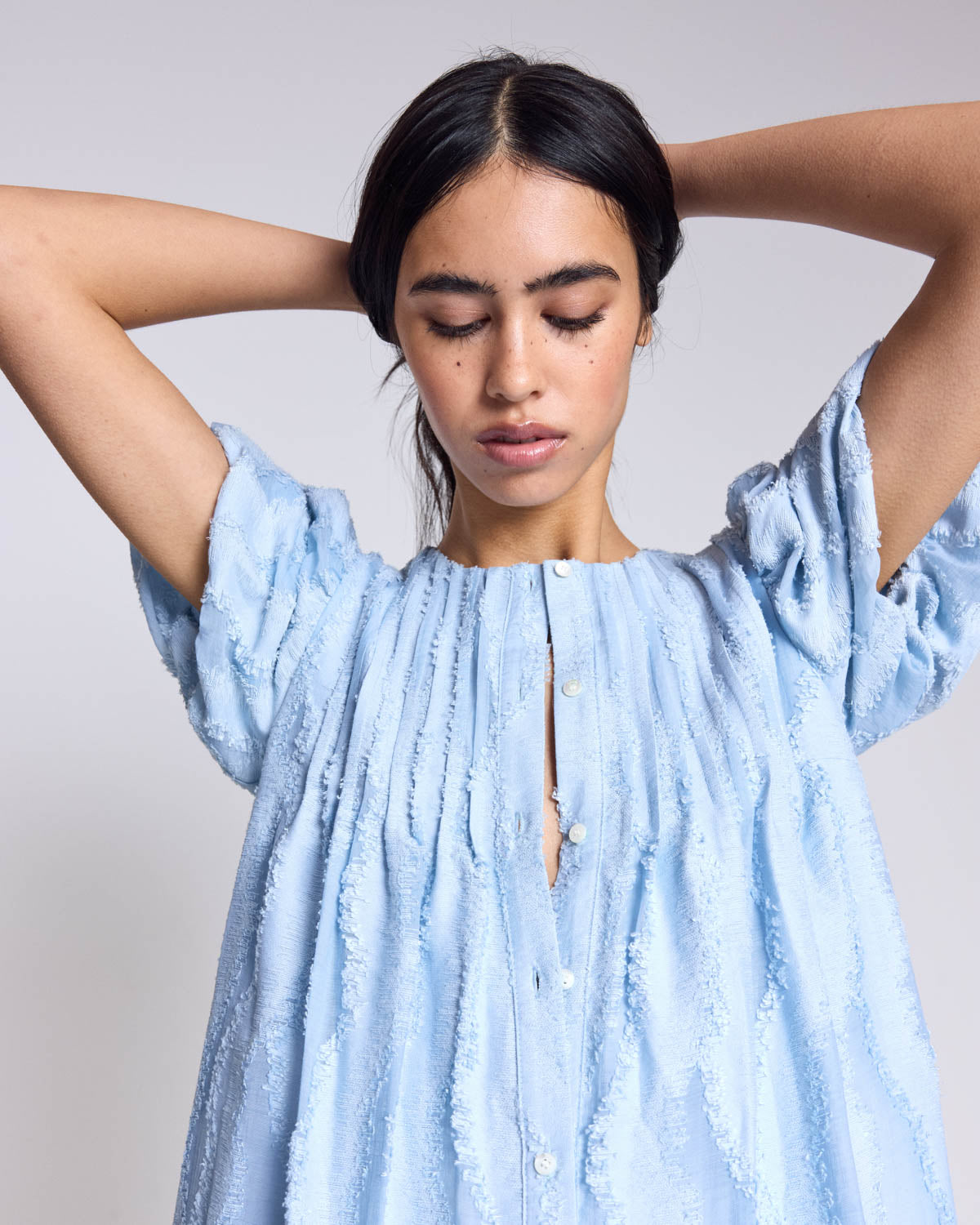 Dress Lavanda sky blue textured