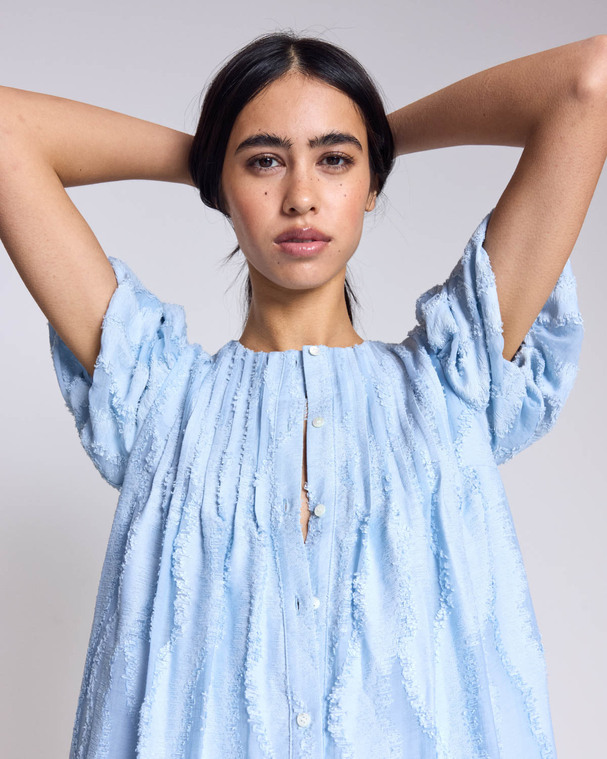 Textured sky blue Lavanda dress