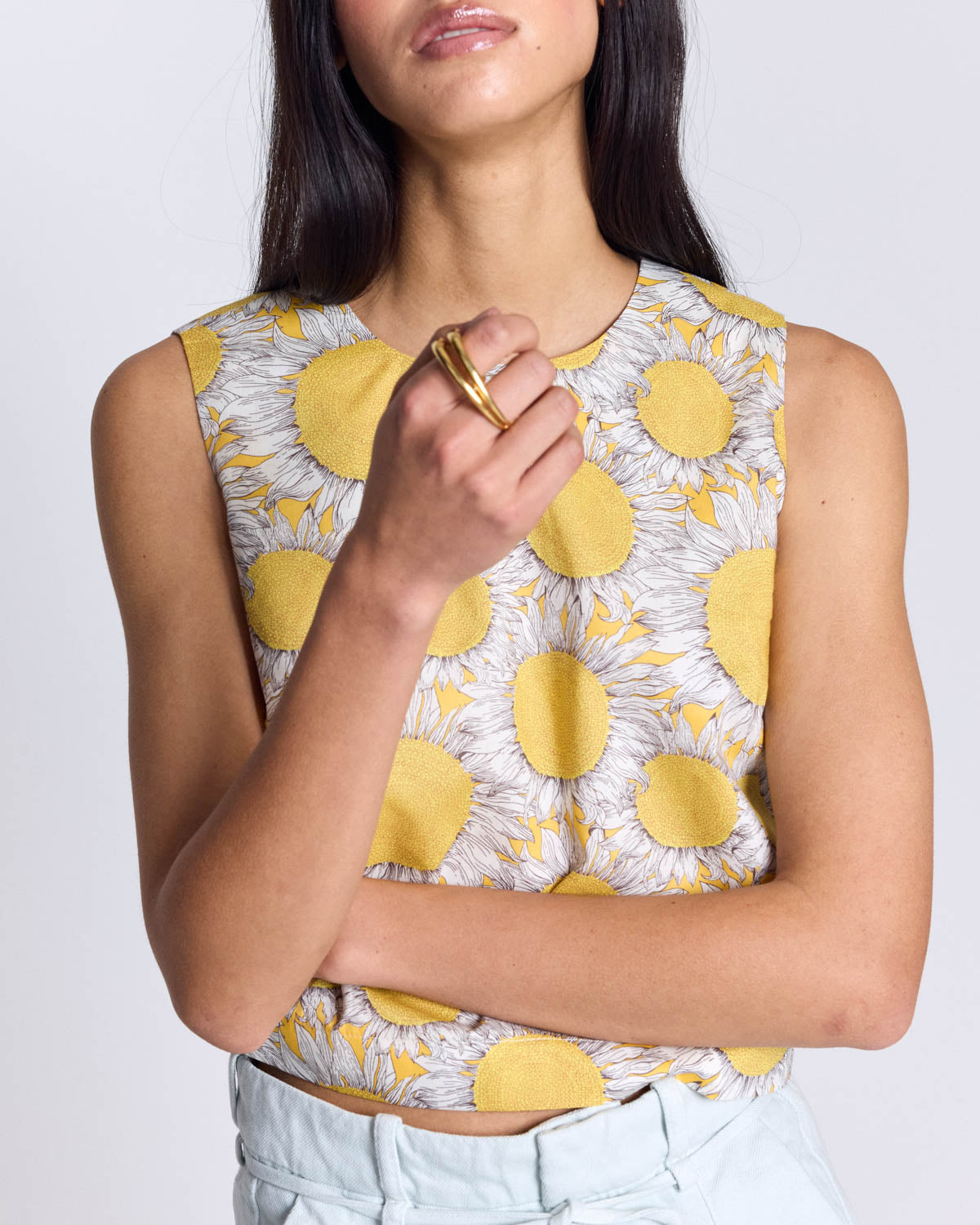 Liberty Sunflower Print Roda Top