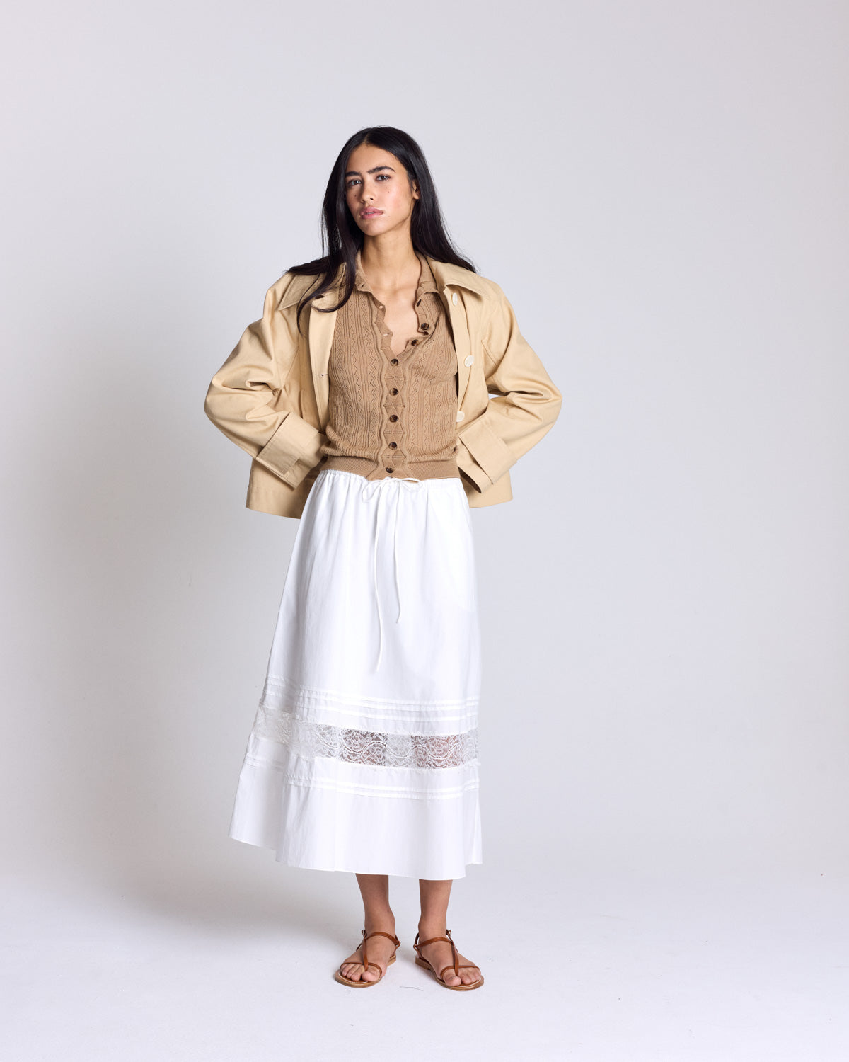 Odile cardigan sand