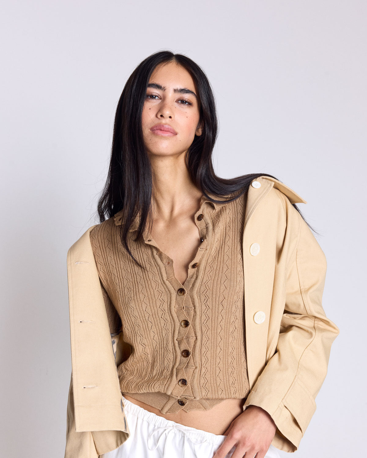 Odile cardigan sand