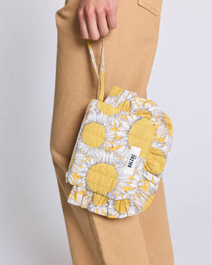 Carline pouch with yellow Liberty sunflowers print