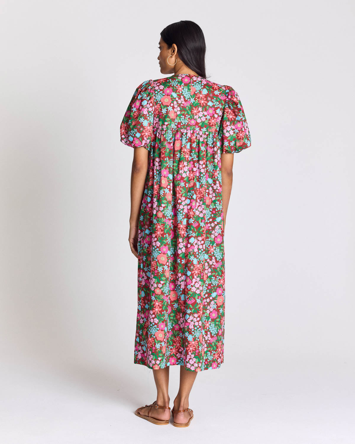 Robe Lavanda imprimé Liberty rose et bordeaux