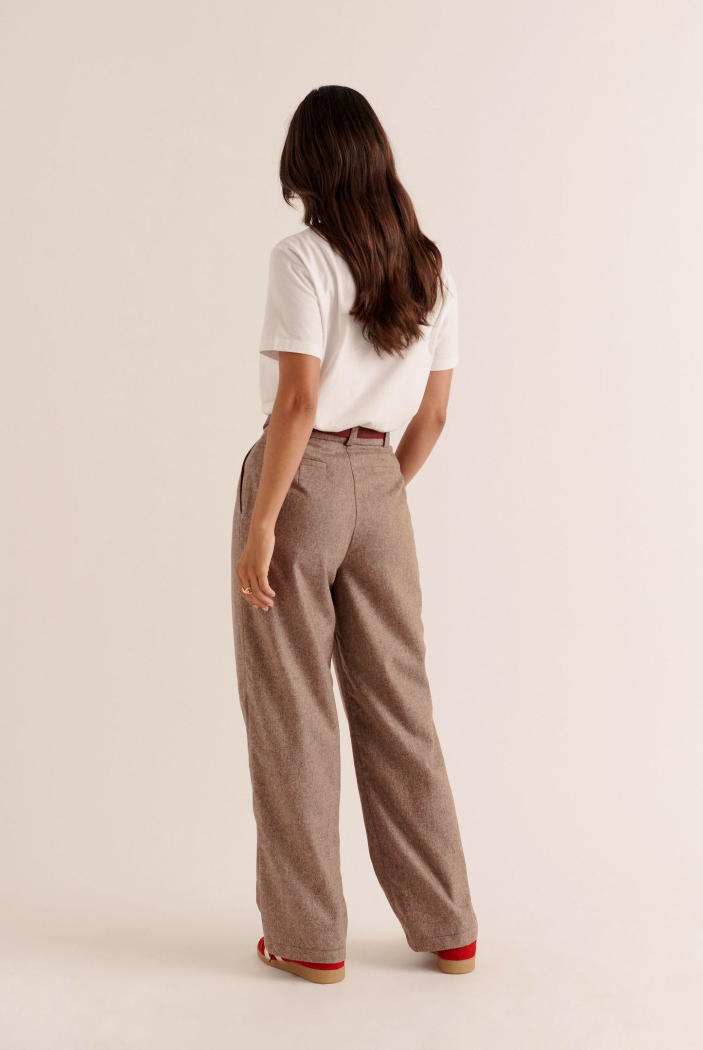 Pantalon John marron chiné