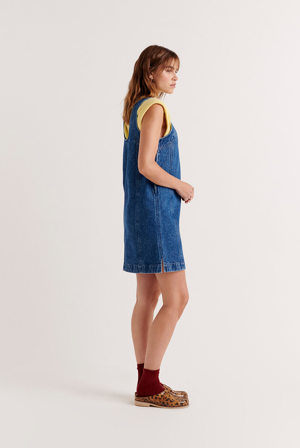 Dona ultramarine blue pinafore dress