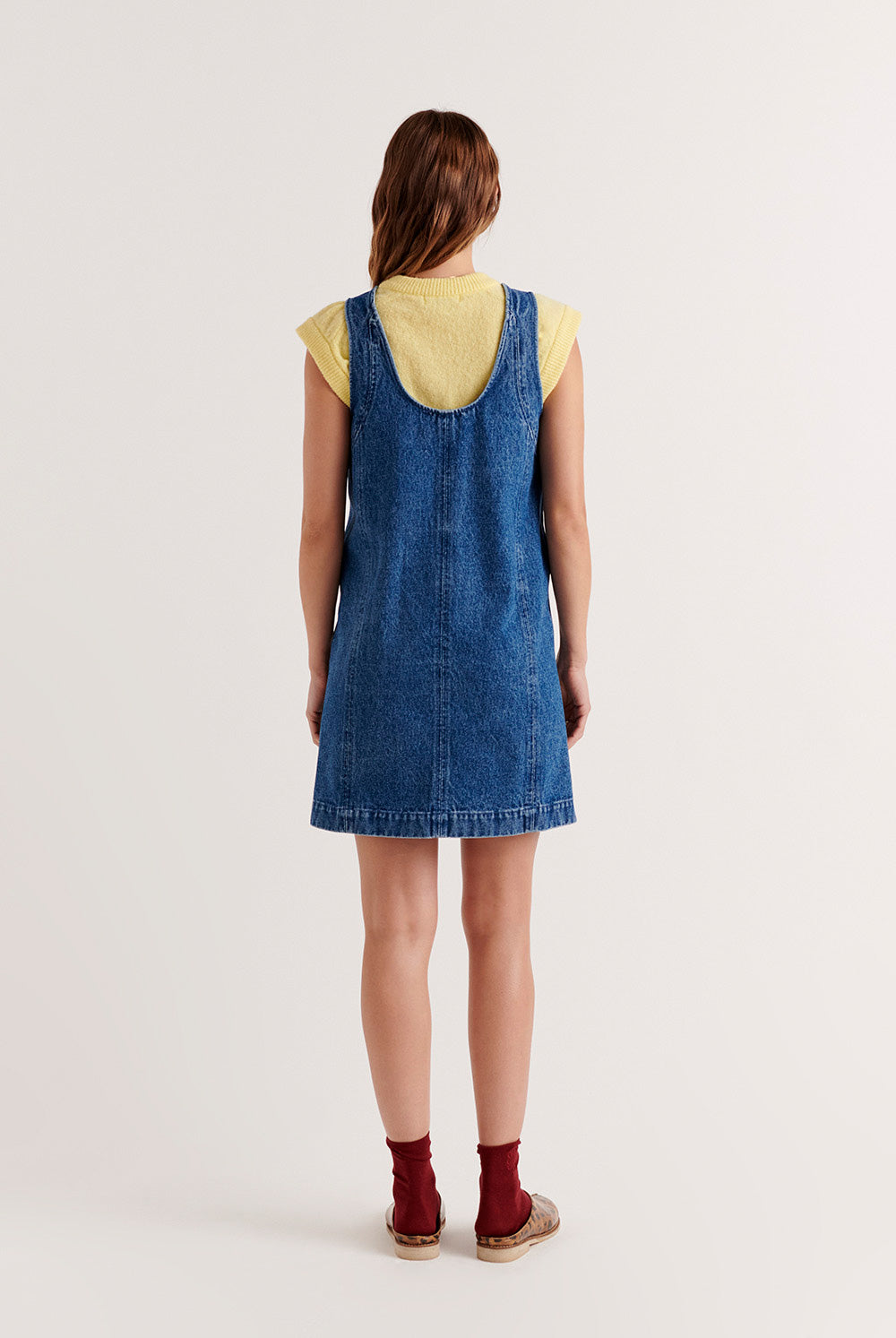 Dona ultramarine blue pinafore dress