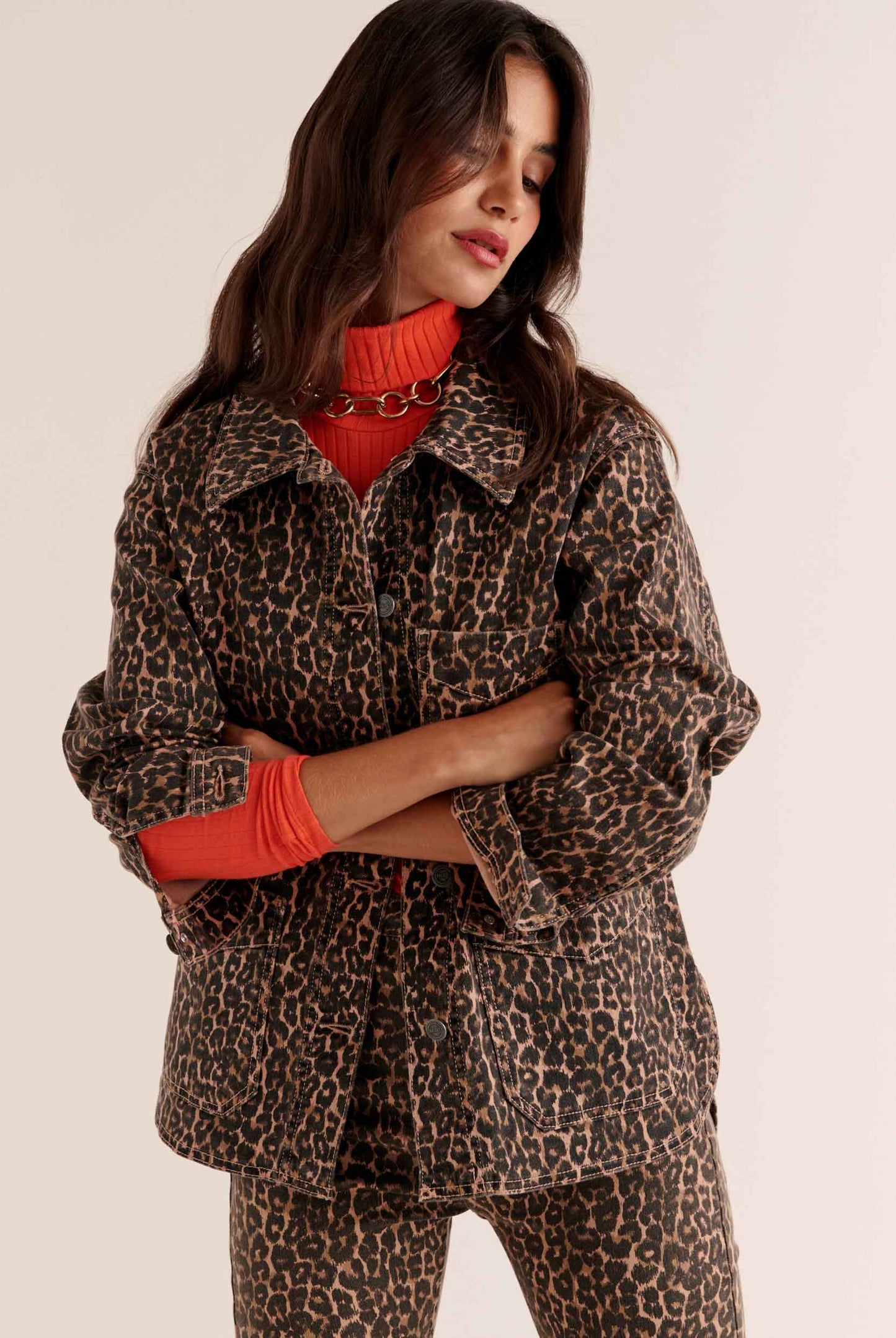 Coffee leopard Marais jacket