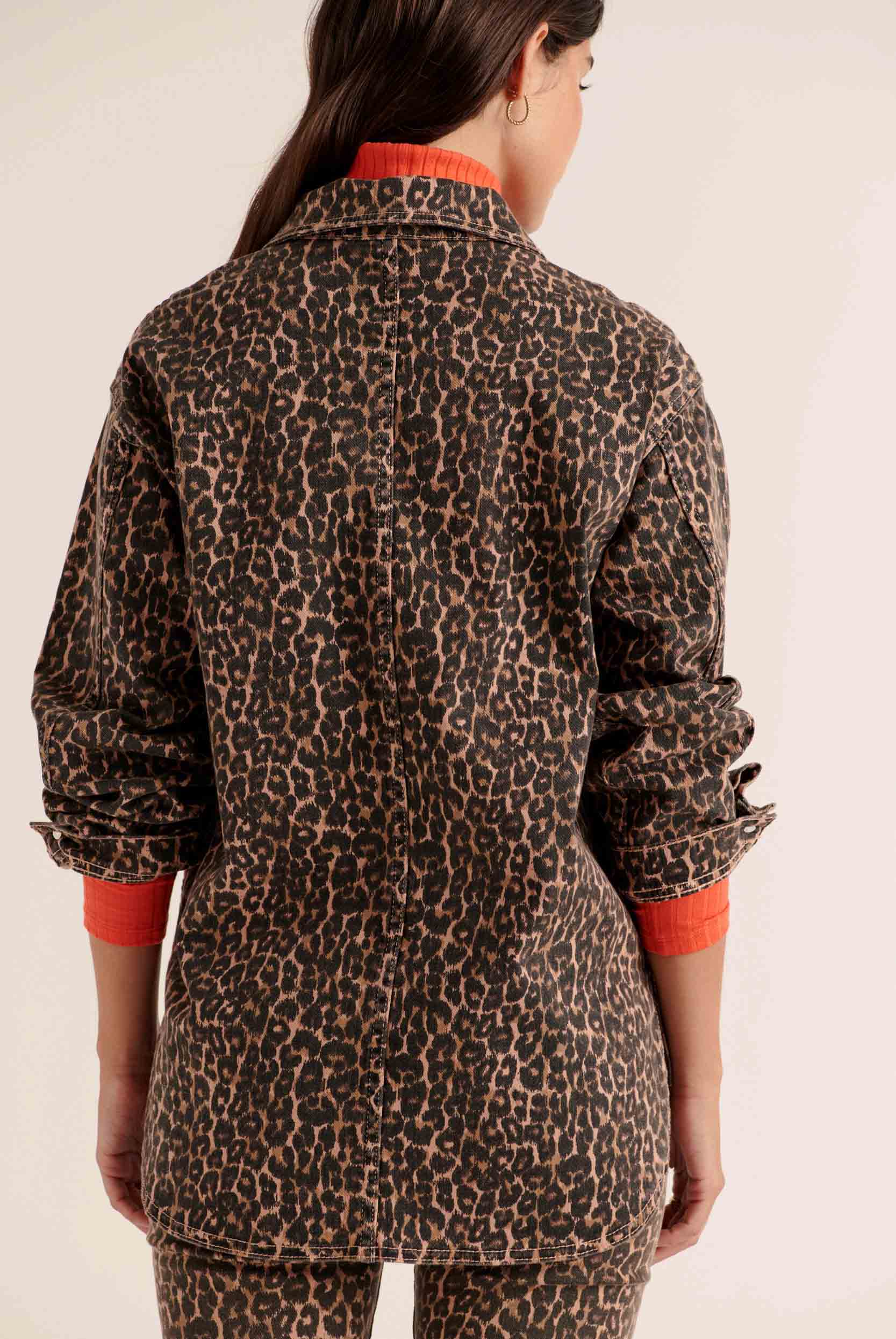 Jacket Marais leopard coffee