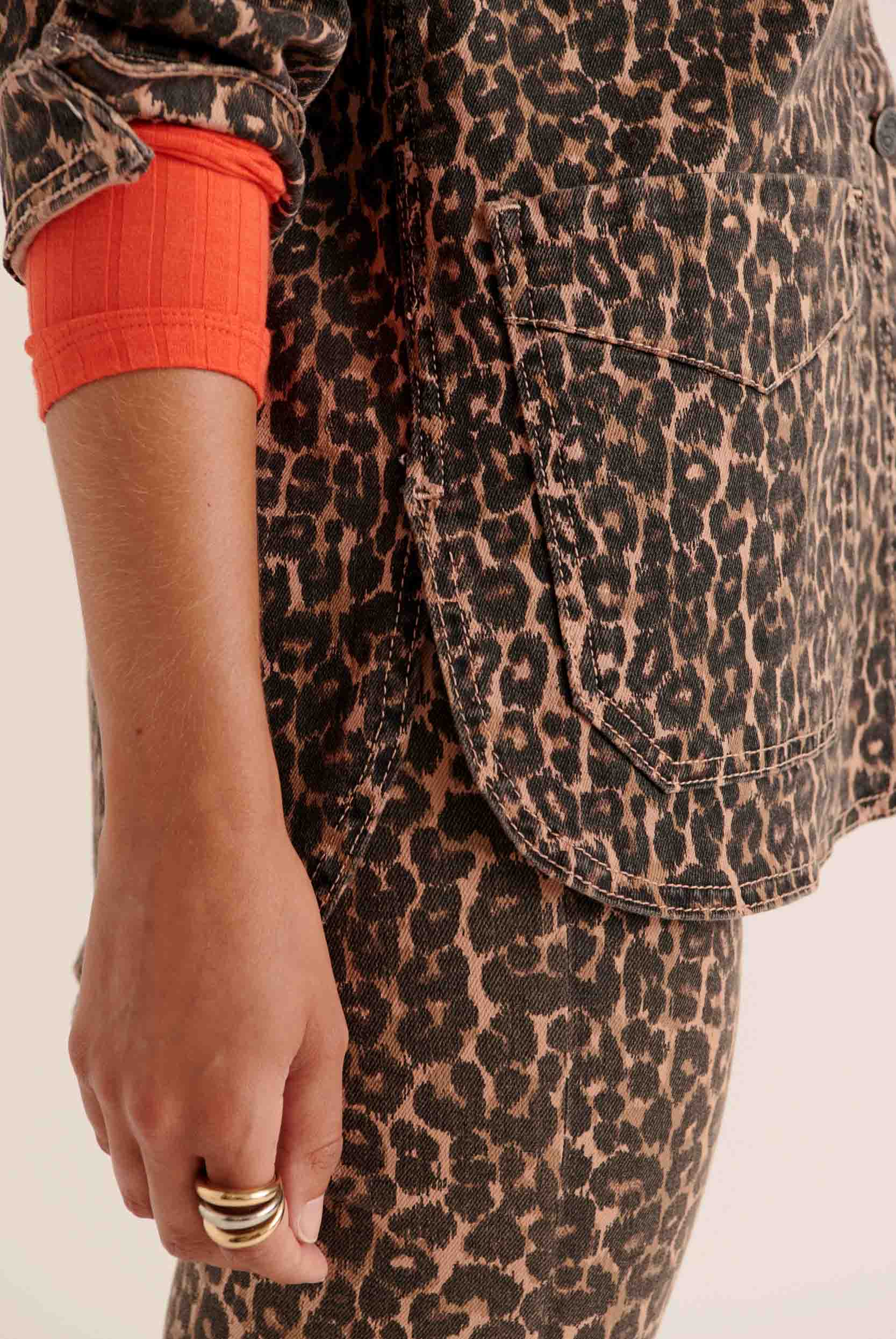Jacket Marais leopard coffee