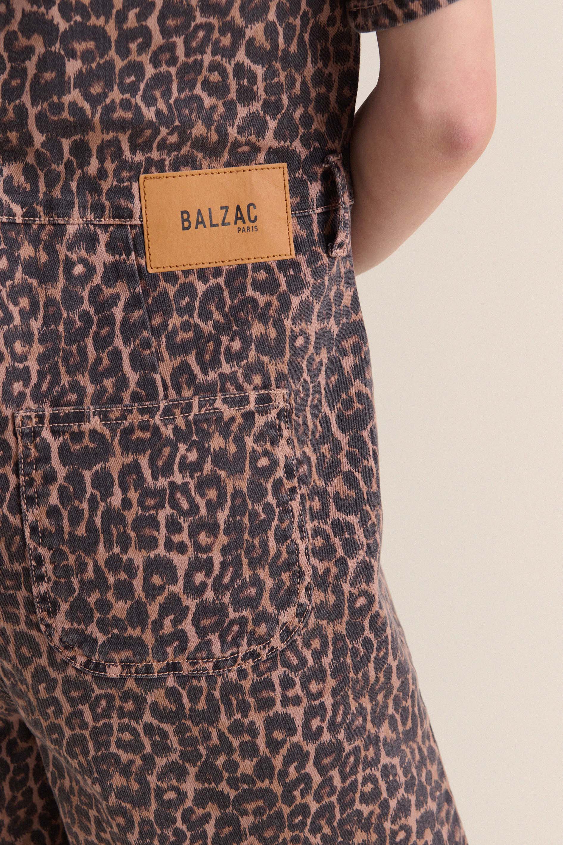 Jumpsuit Floralie leopard coffee