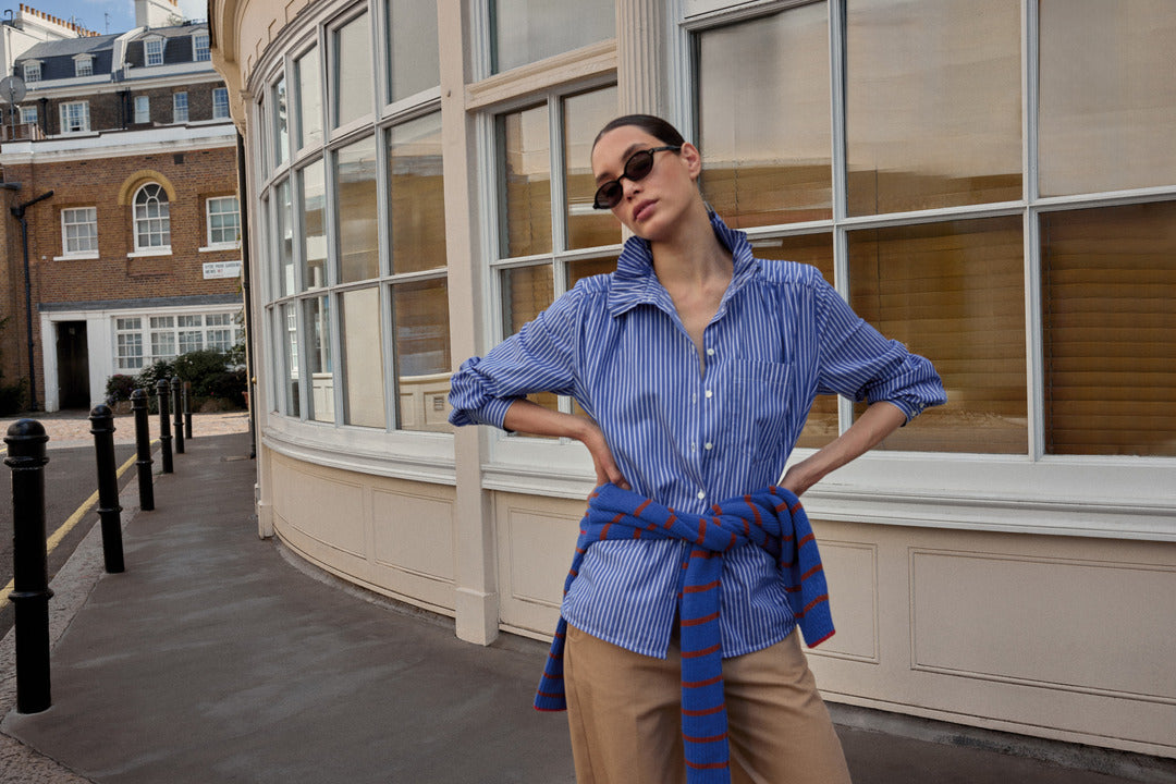 Shirt Léonor stripes blue