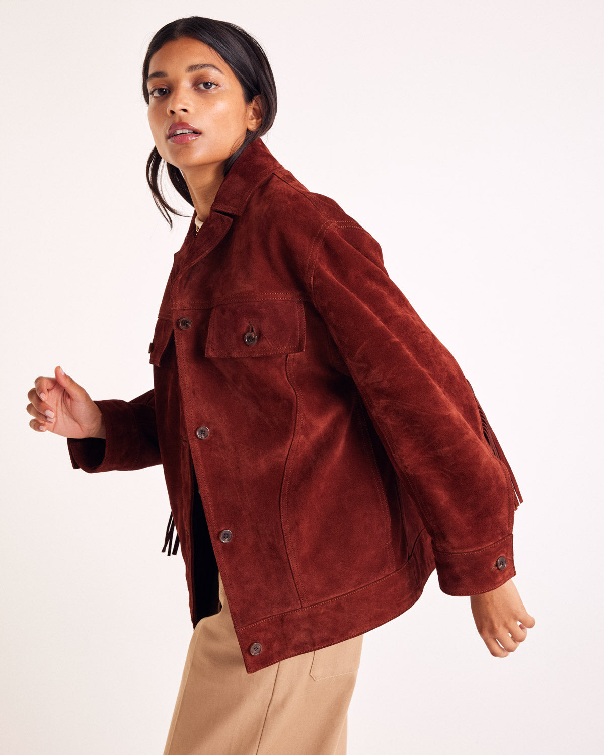 Jacket Augustin croute brique