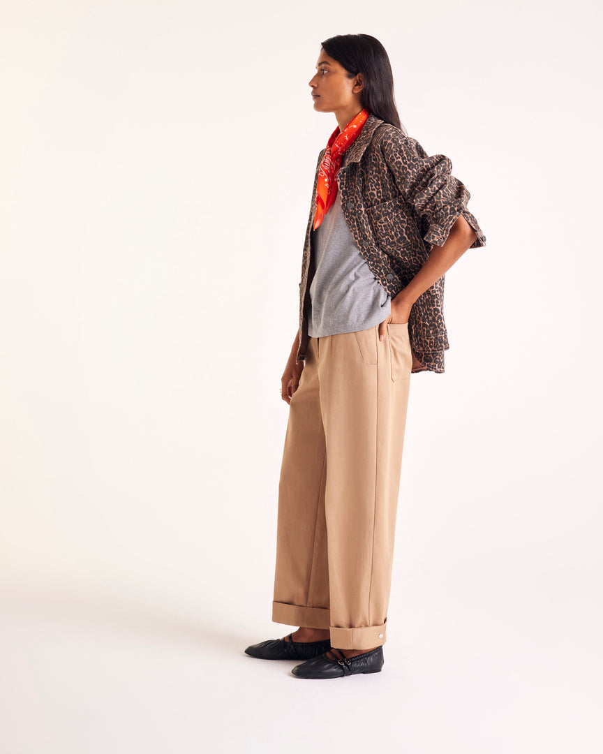 Jacket Marais leopard coffee