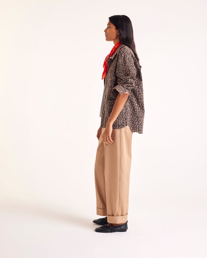Jacket Marais leopard coffee