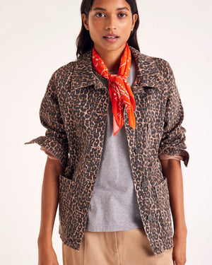 Coffee leopard Marais jacket