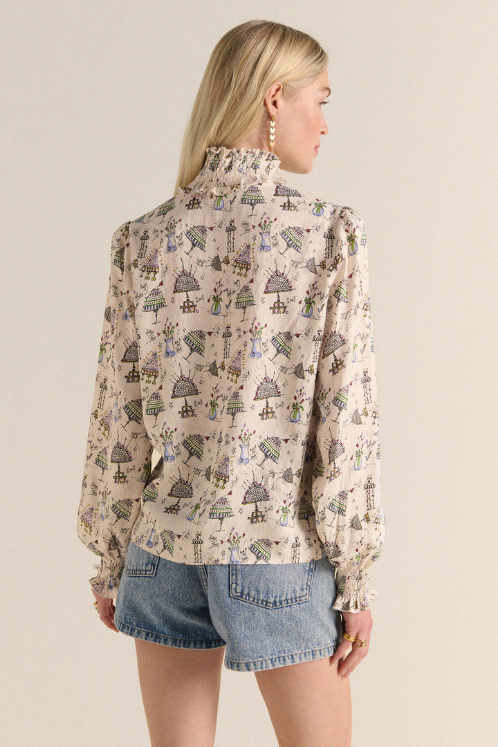 Once upon a time birthday print blouse