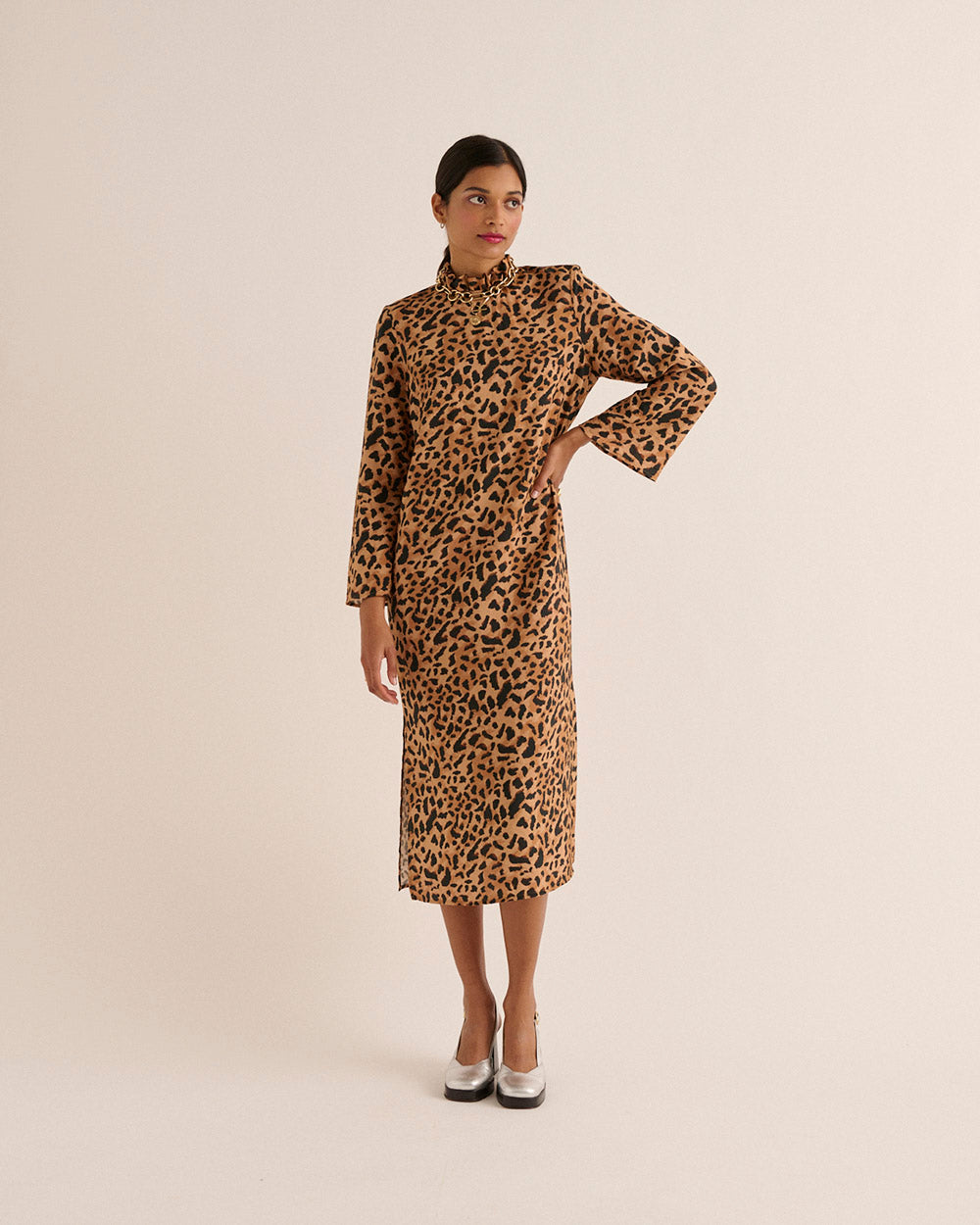 Dress Pépite Guépard cappucino