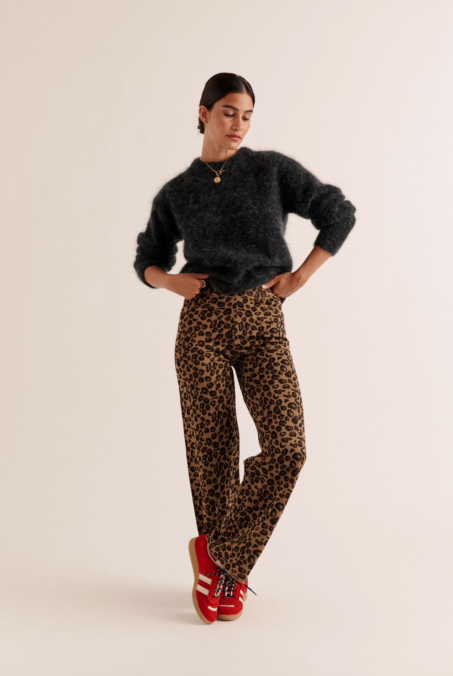 Piana iridescent leopard pants