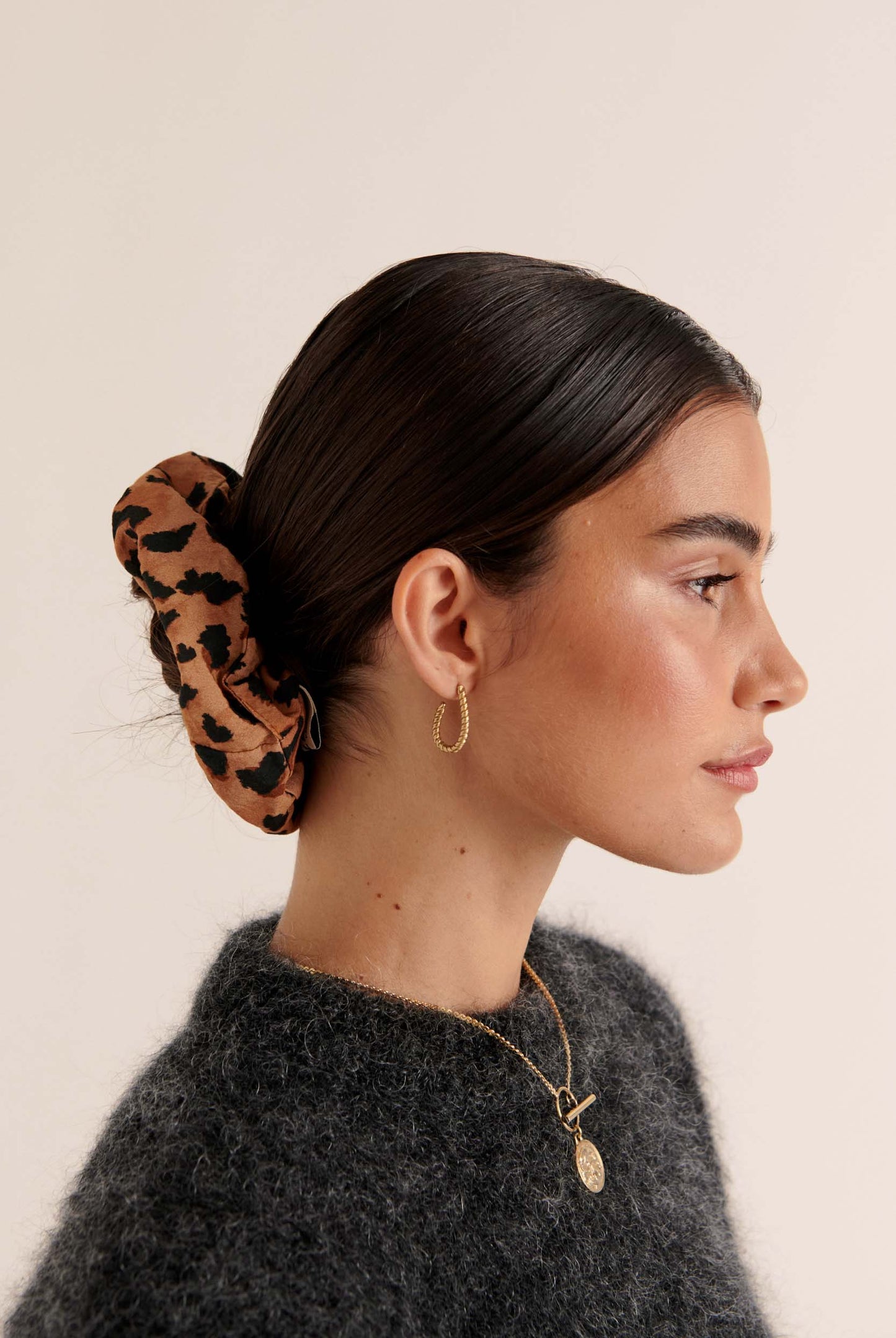 Billy XL cheetah print cappuccino scrunchie