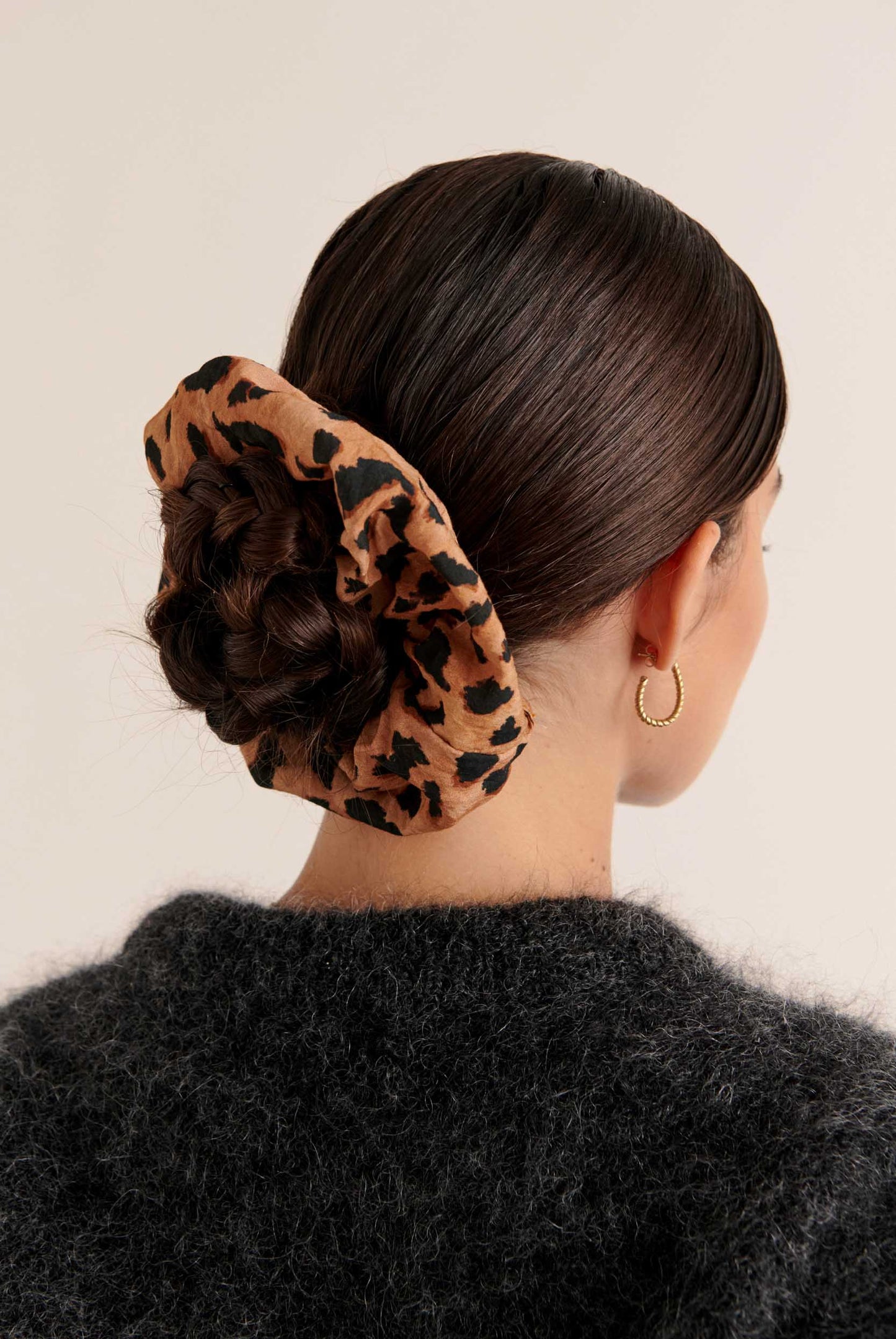 Billy XL cheetah print cappuccino scrunchie