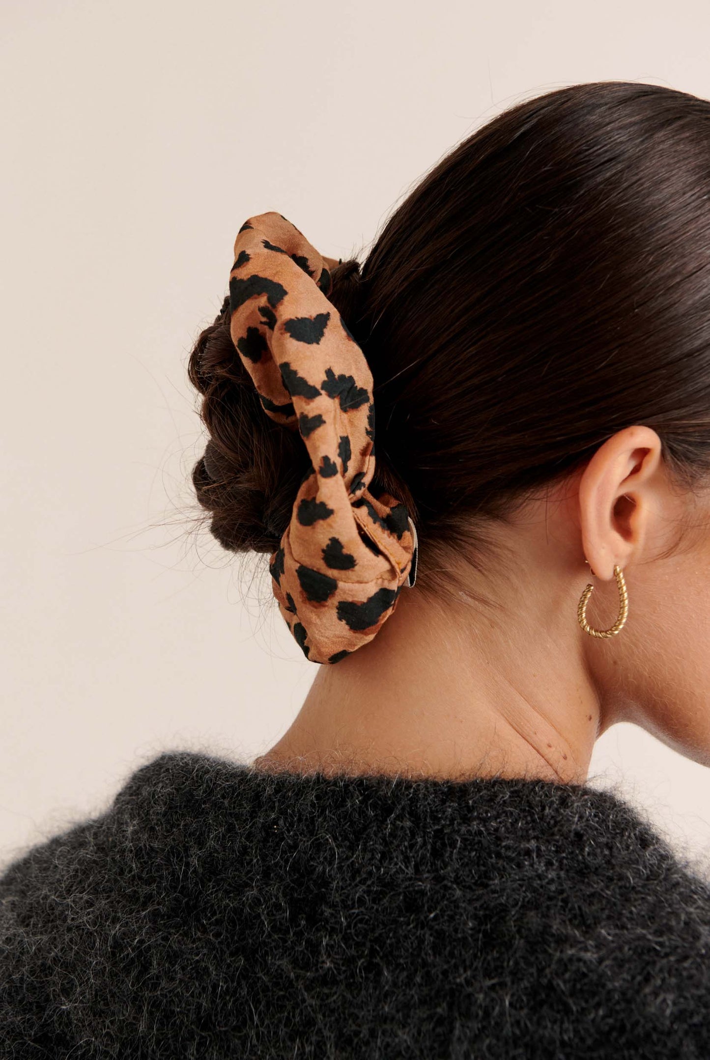 Billy XL cheetah print cappuccino scrunchie