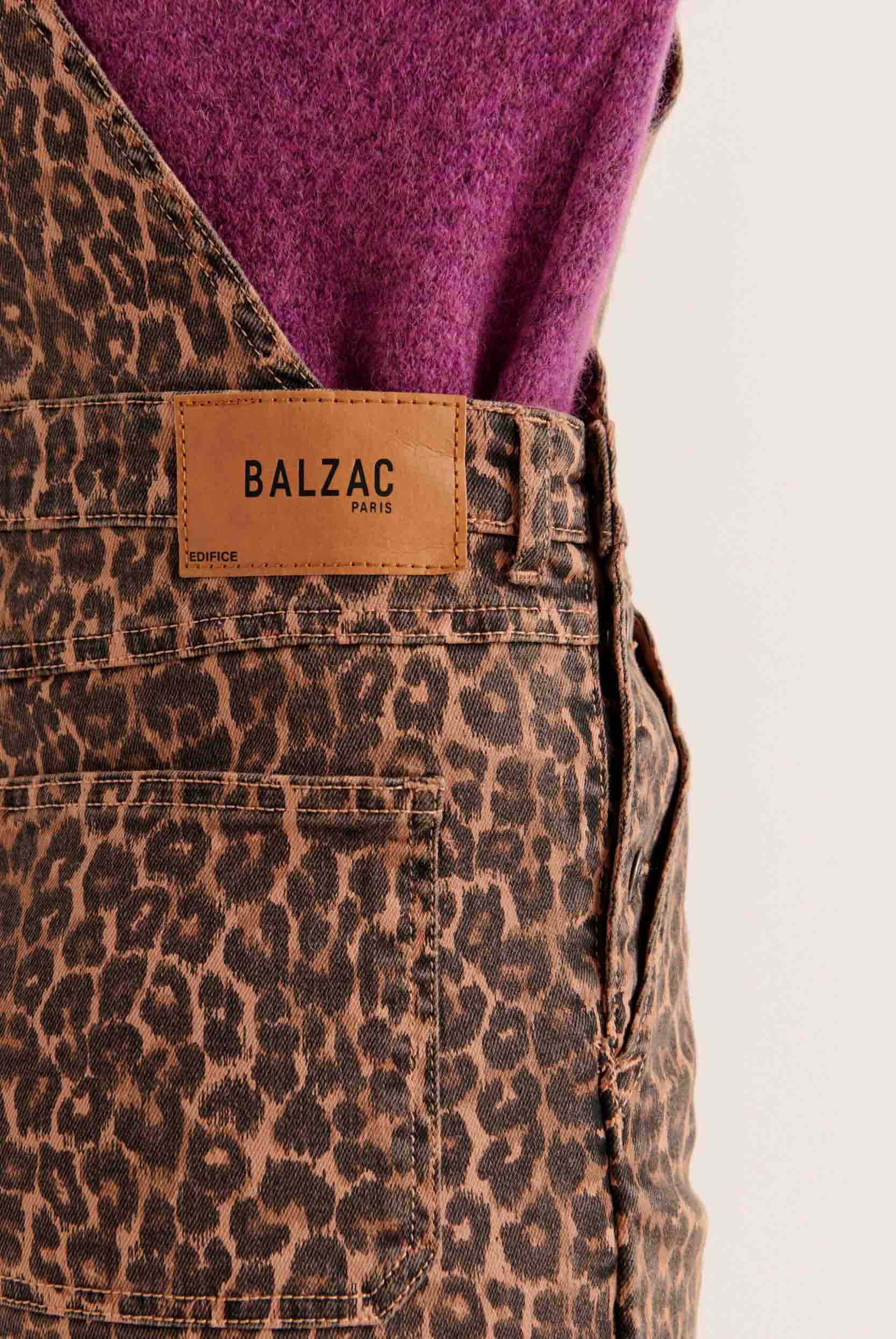 Salopette Edifice leopard coffee