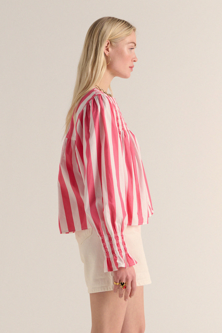 Ophélie pink striped blouse