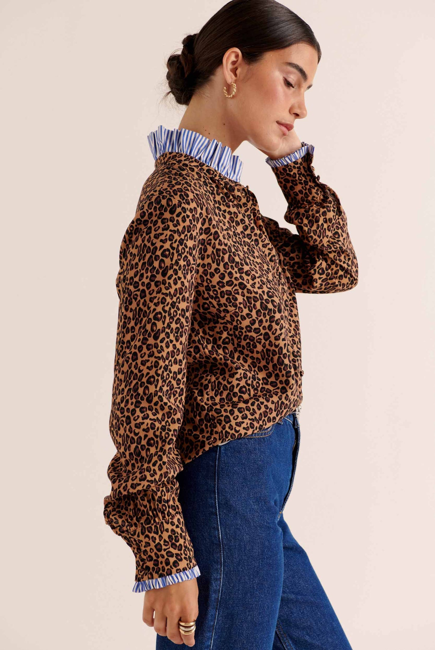 Mina leopard shirt