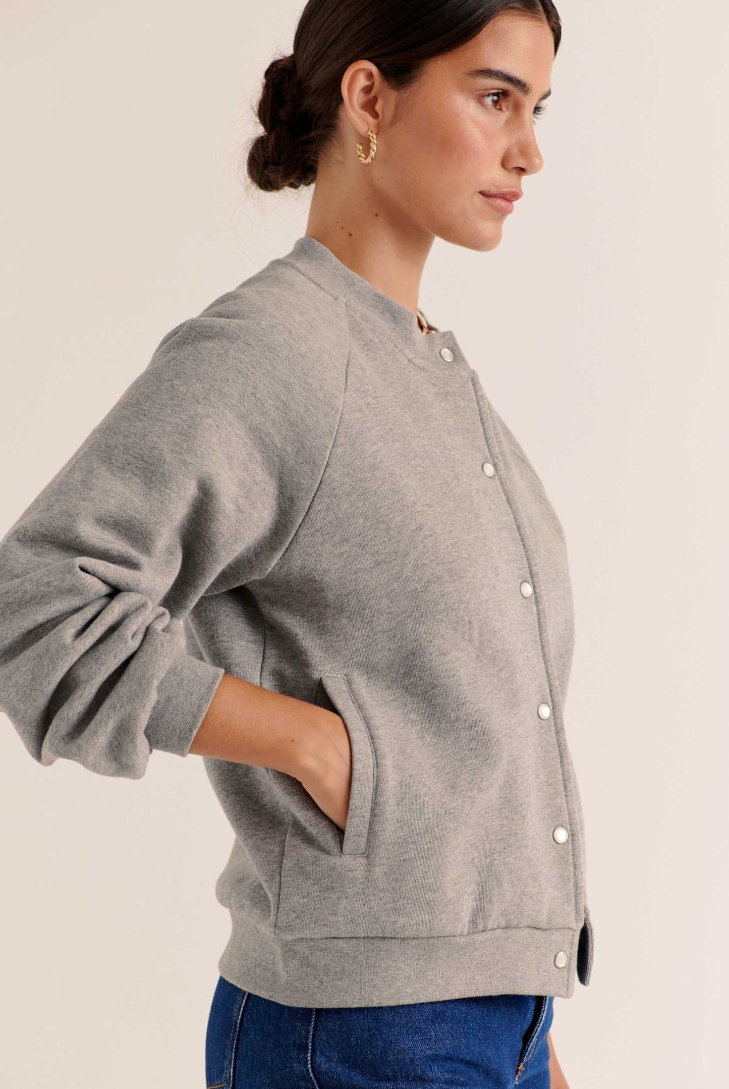 Cozy heather gray cardigan