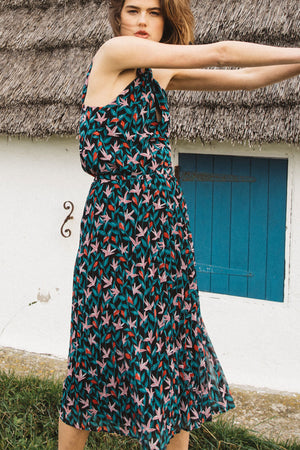 Natasha hibiscus print skirt