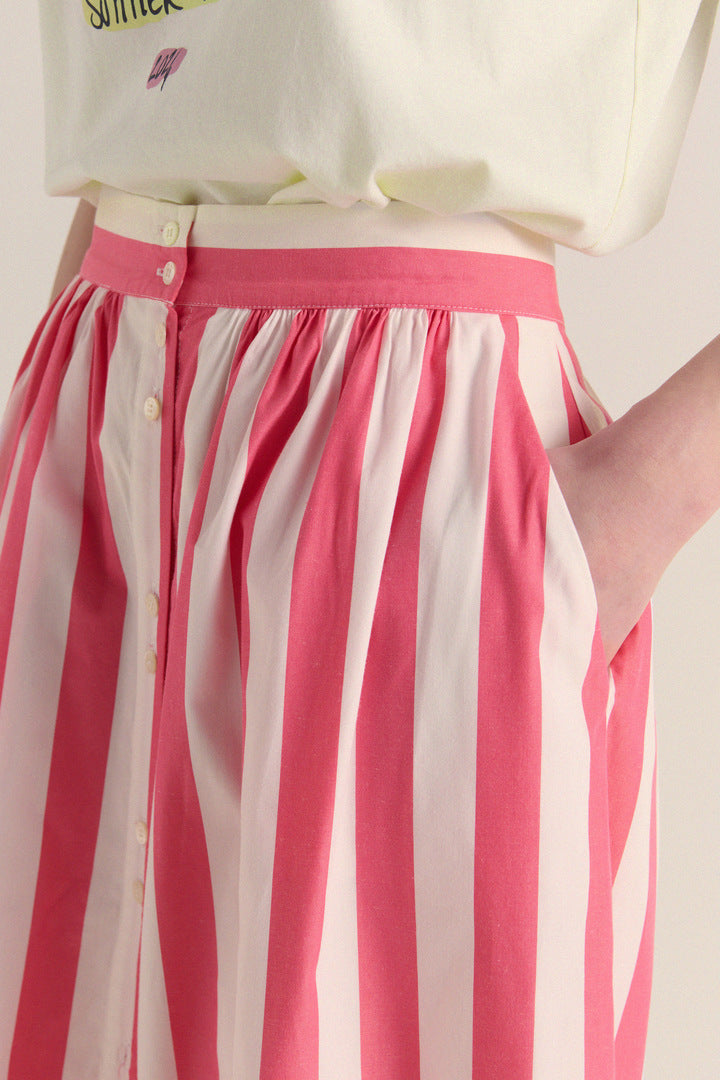 Skirt Sally stripes pink