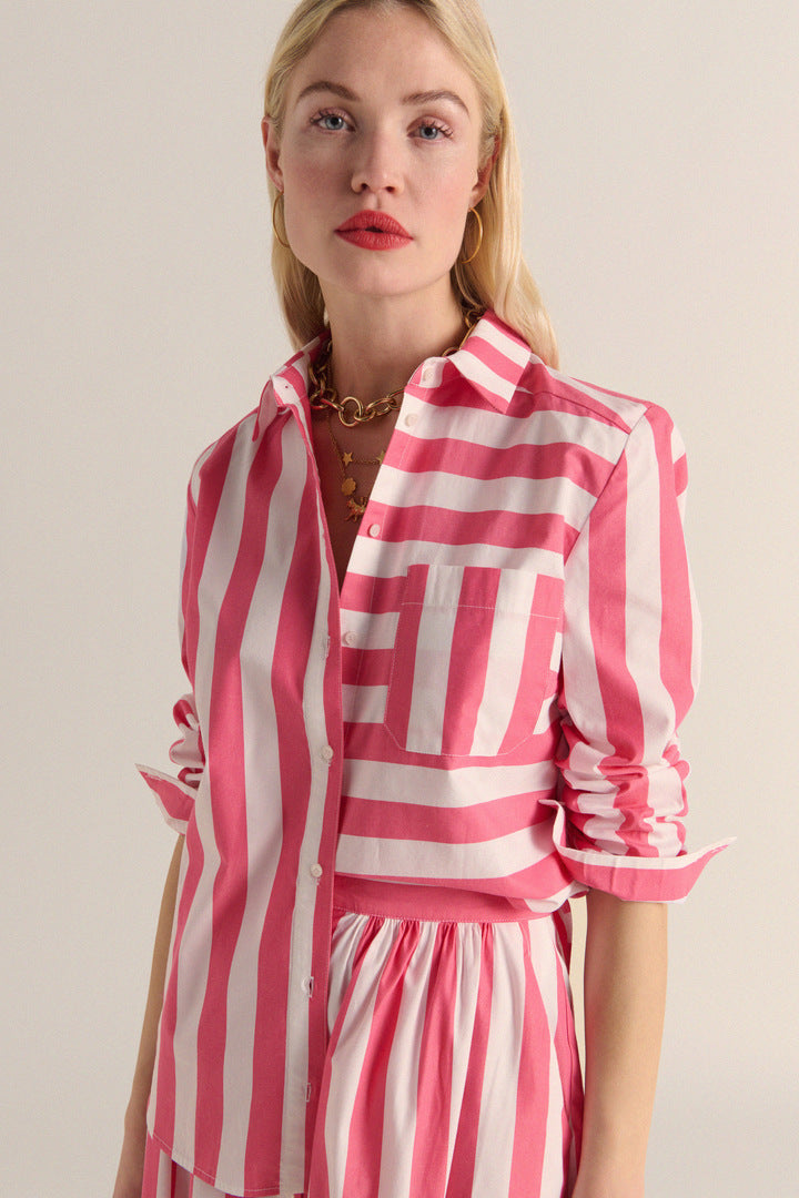 Skirt Sally stripes pink